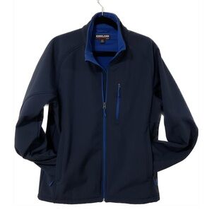 Men's Navy Blue Kirkland Signature Soft Shell Jacket Size Medium